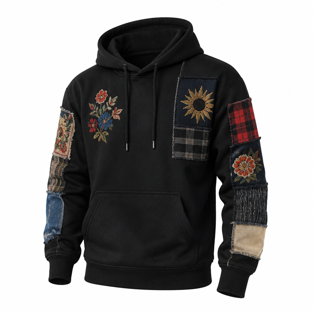 Custom Embroidery Patchwork Hoodies by EQUEST GEAR