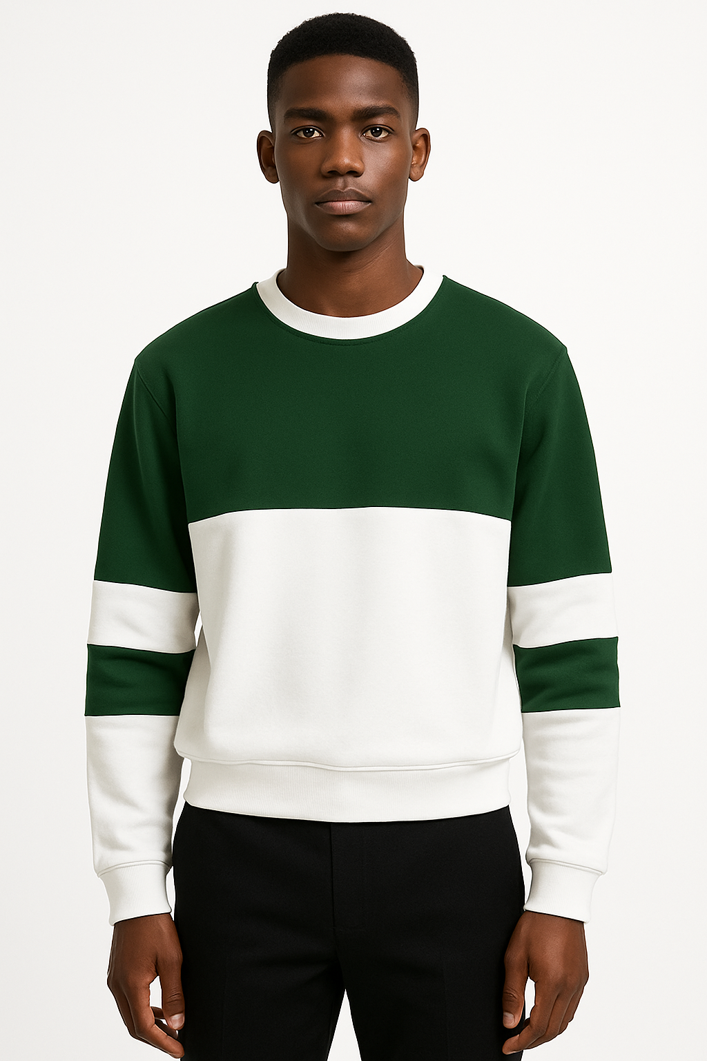 Custom Forest Green Band Crewneck by EQUEST GEAR
