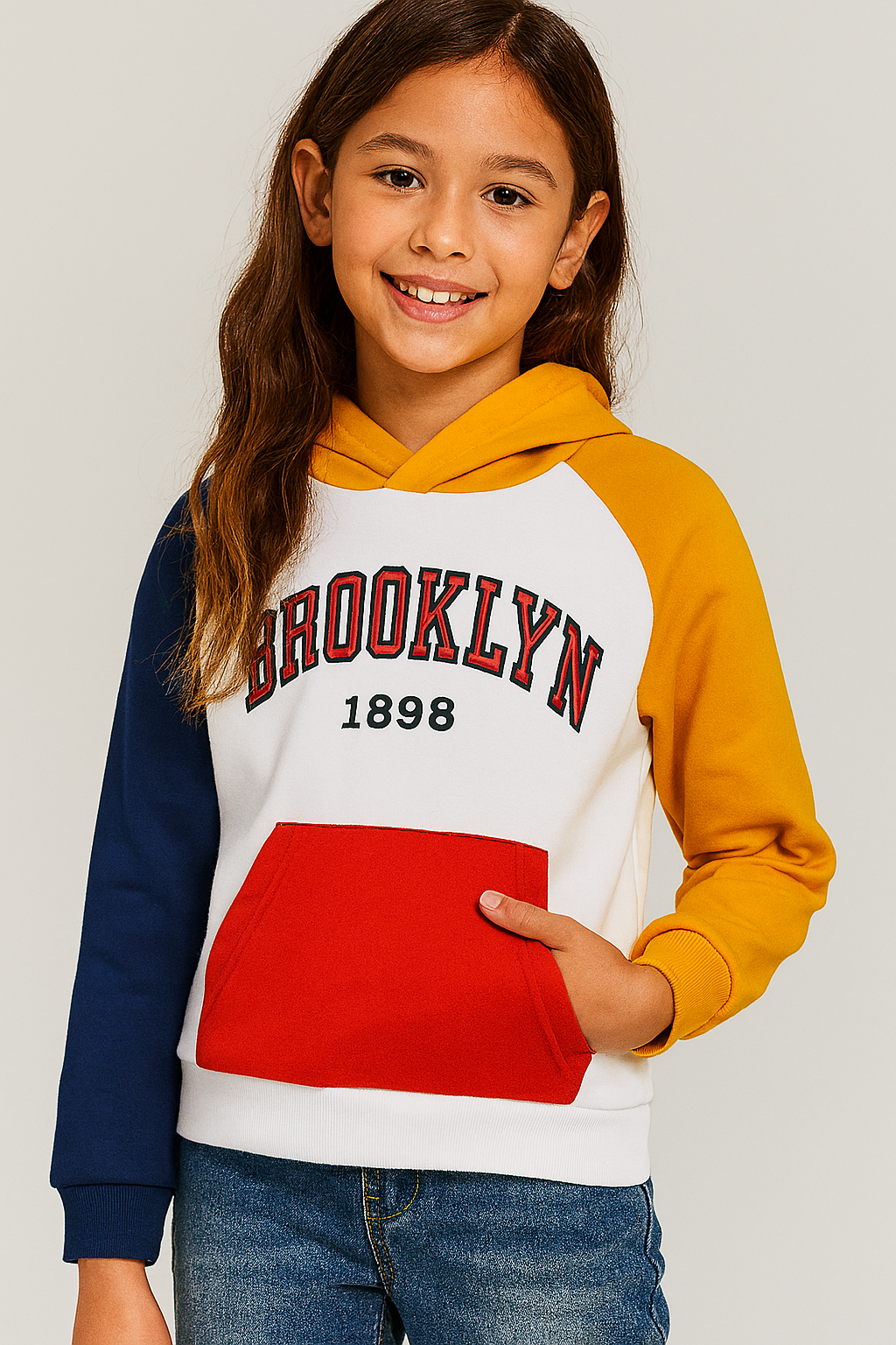 Custom Kids Varsity Color-Block Hoodie by EQUEST GEAR