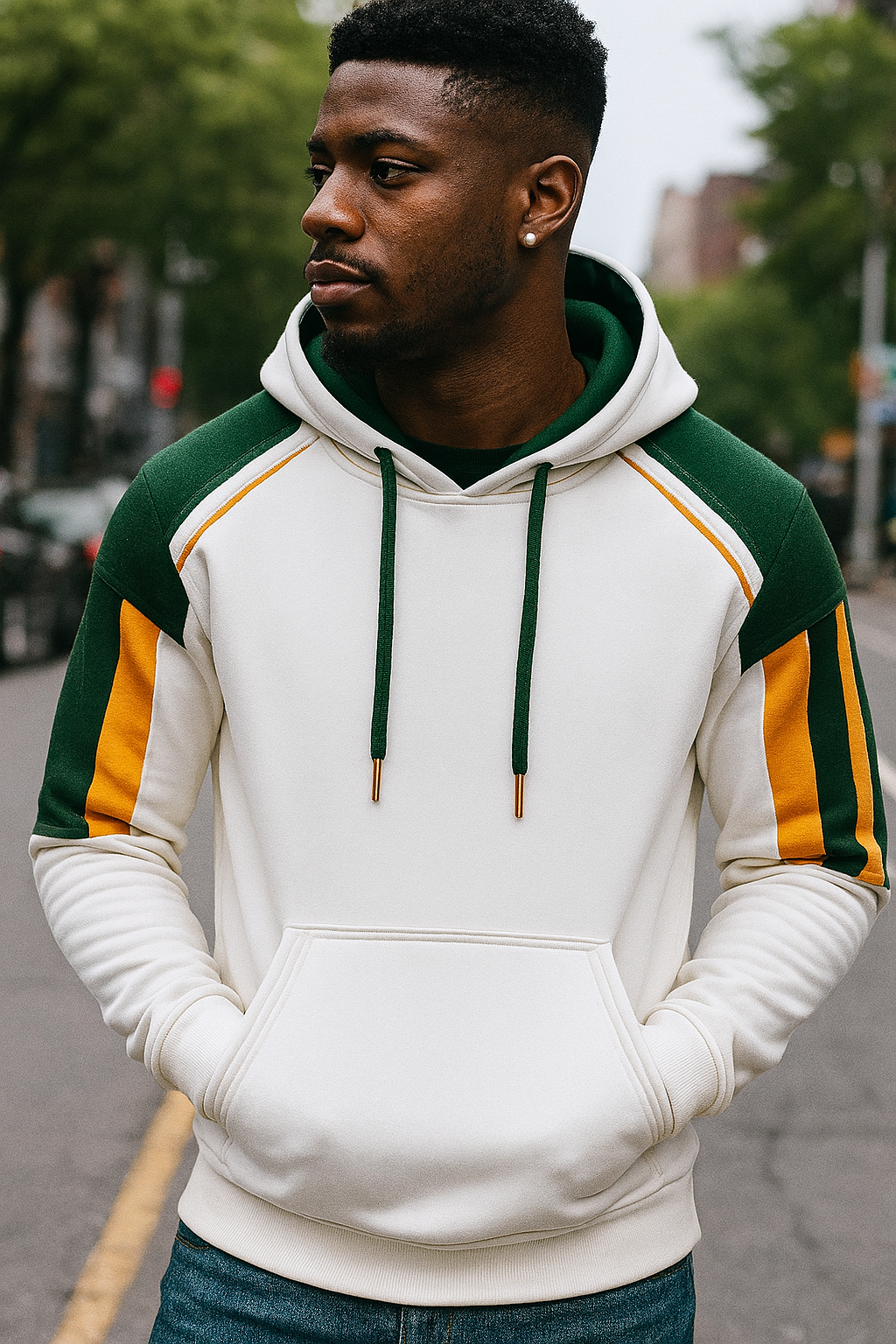 Custom Varsity Stripe Raglan Hoodie by EQUEST GEAR