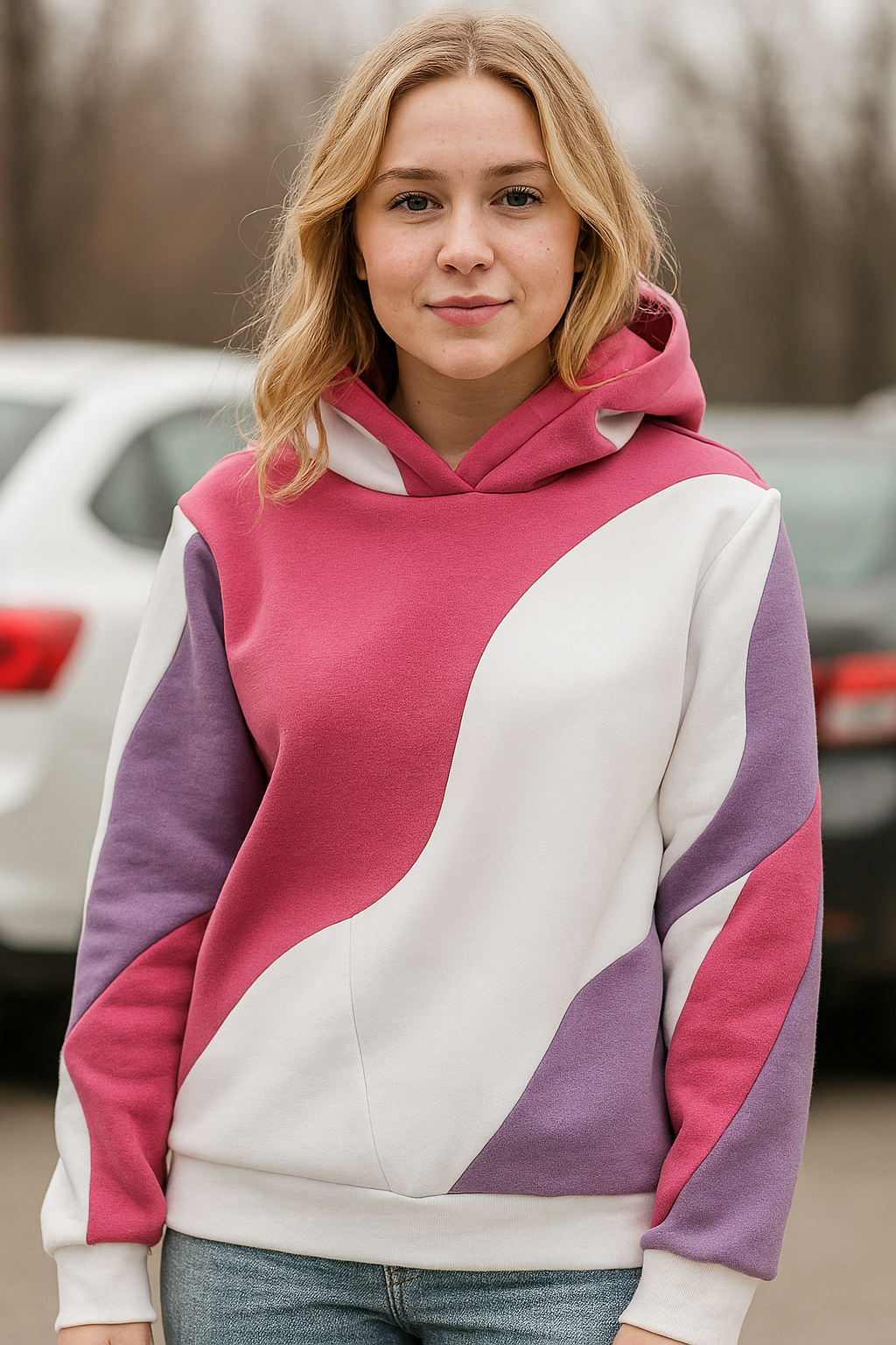 Custom Wavy Tri-Color Block Hoodie by EQUEST GEAR
