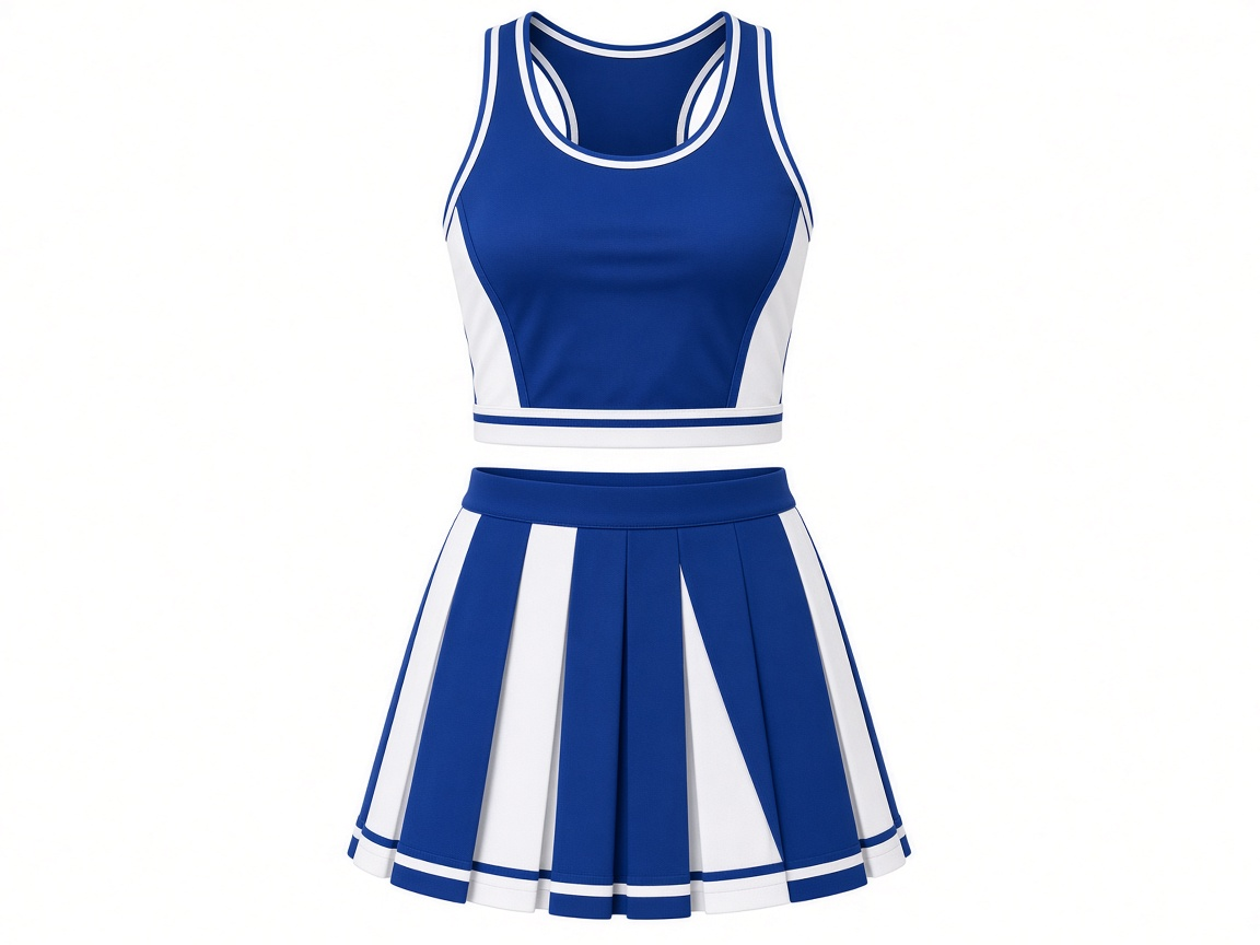 Custom cheerleading top and skirt