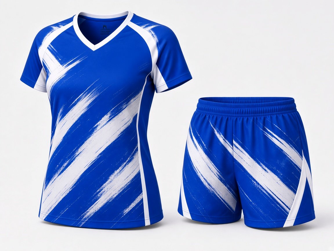 Custom volleyball jersey and shorts